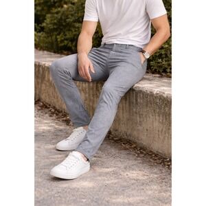 Hollister Skinny Chino Epic Flex Grey Micro Check Pants 31x32 Mens 30 Inseam